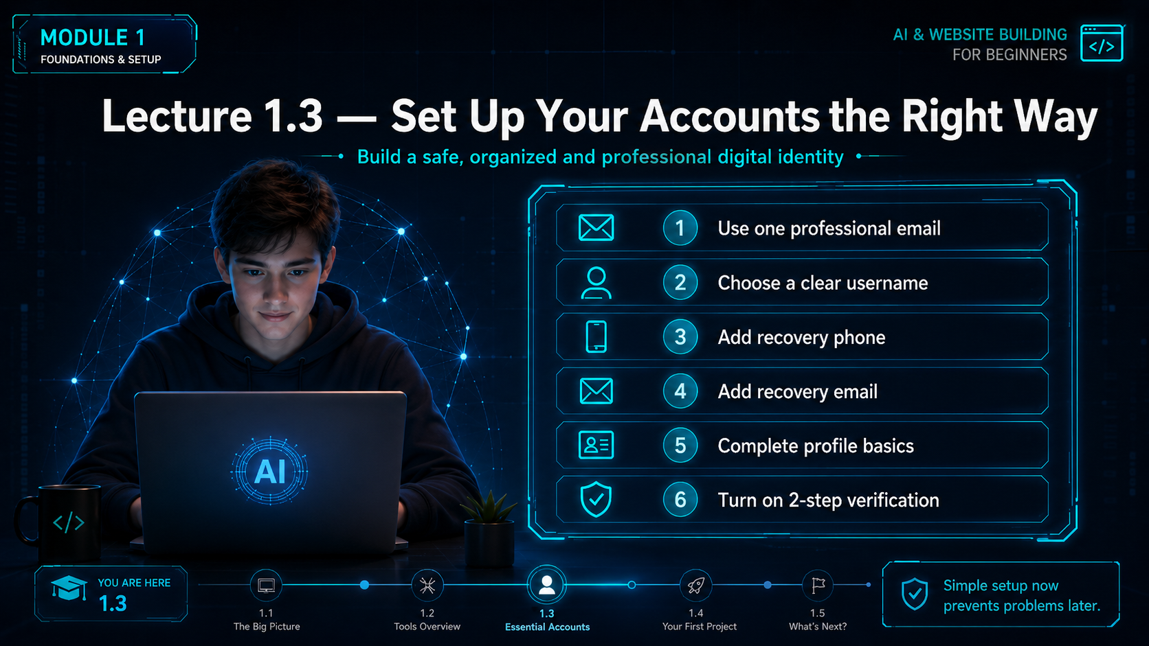 Set up your accounts the right way.