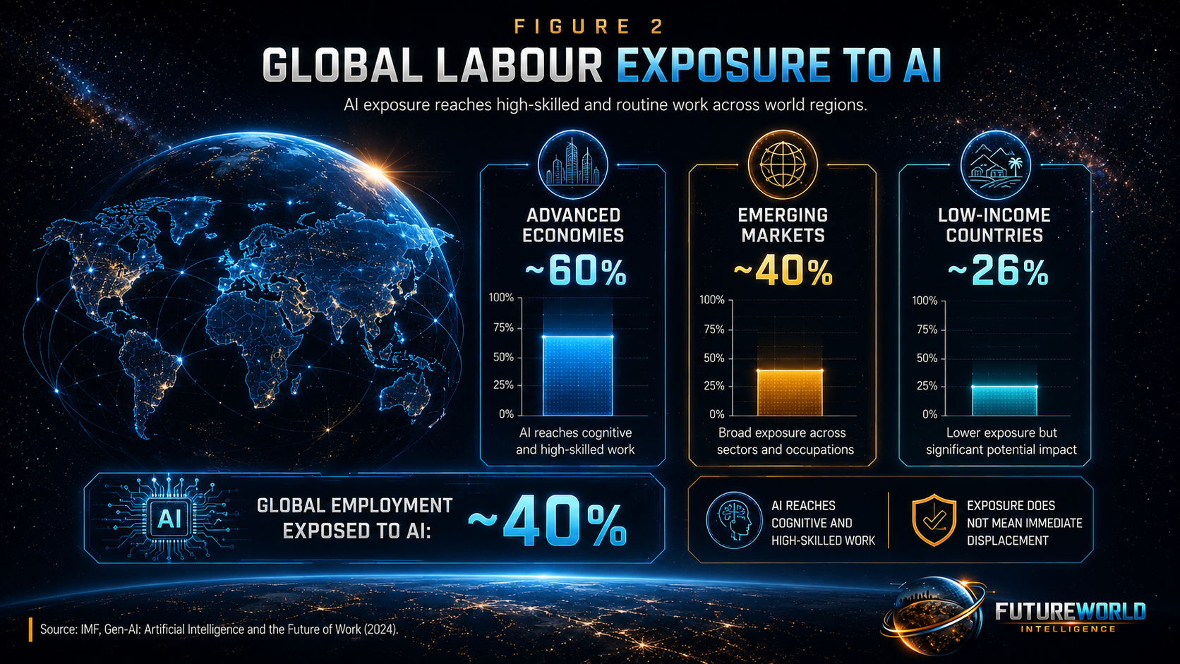 Global labour exposure to AI