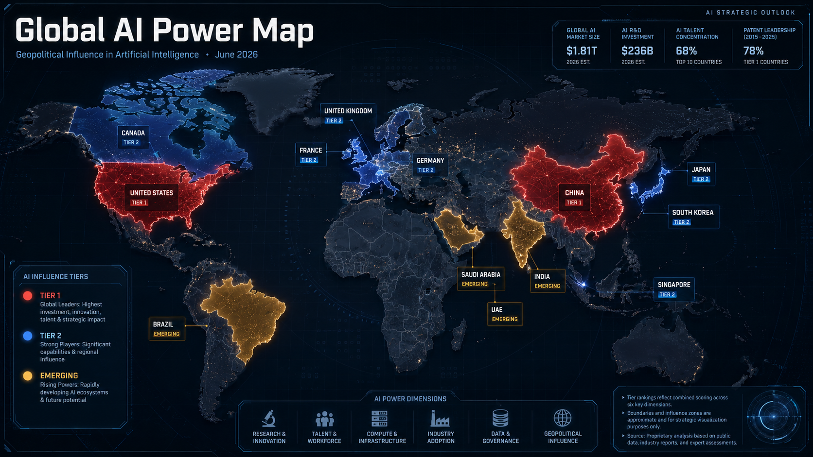 global AI power map