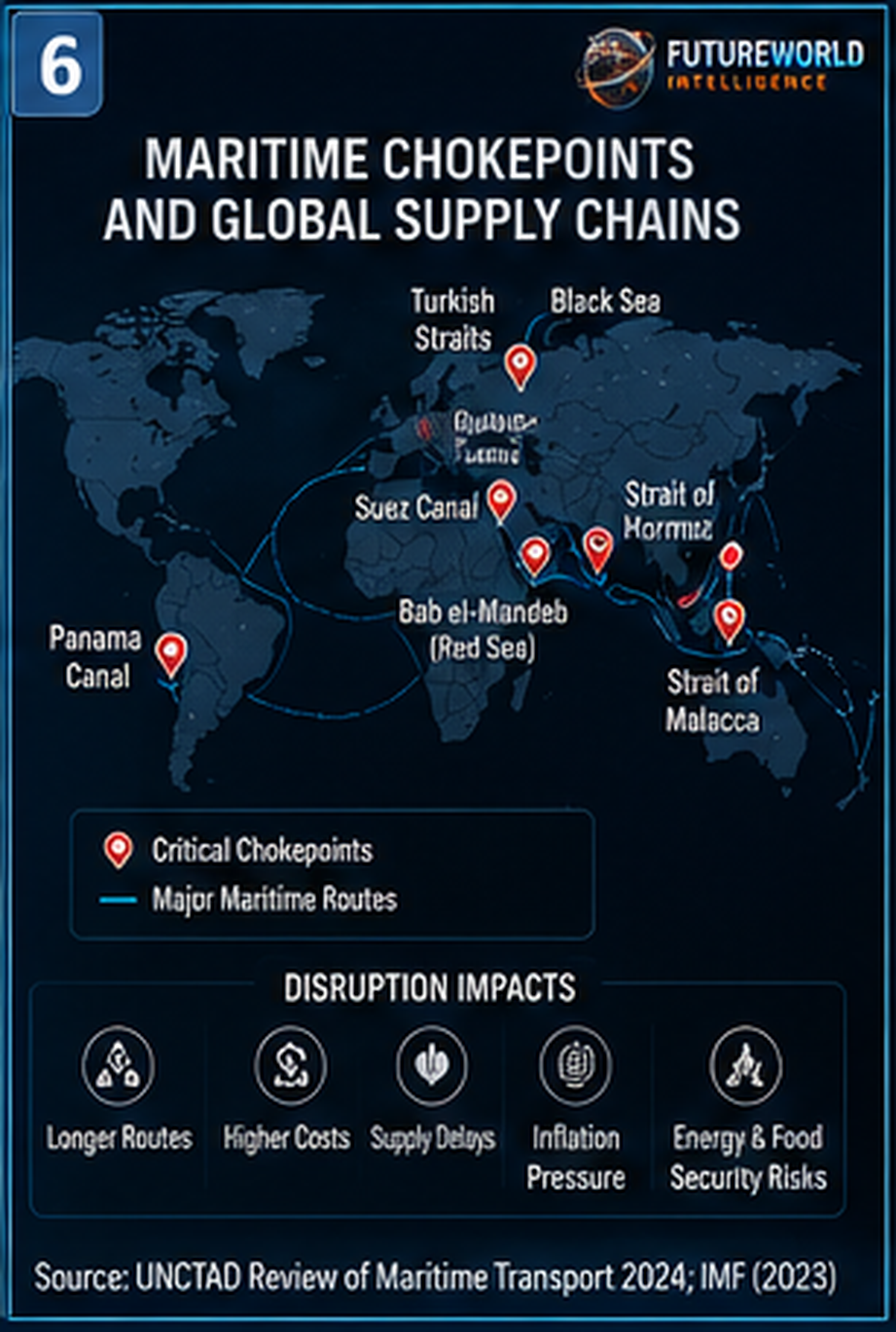 Maritime chokepoints and global supply chains