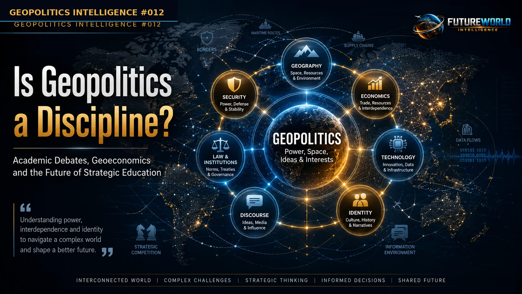 Report framing visual for the geopolitics discipline question